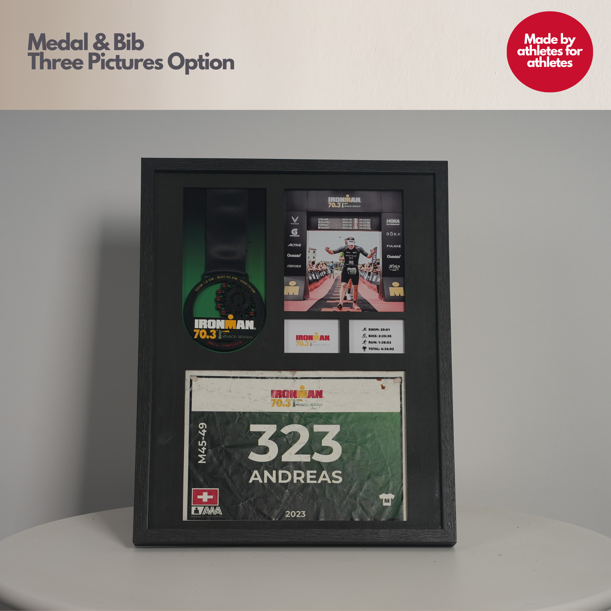 Medal Frame with three pictures