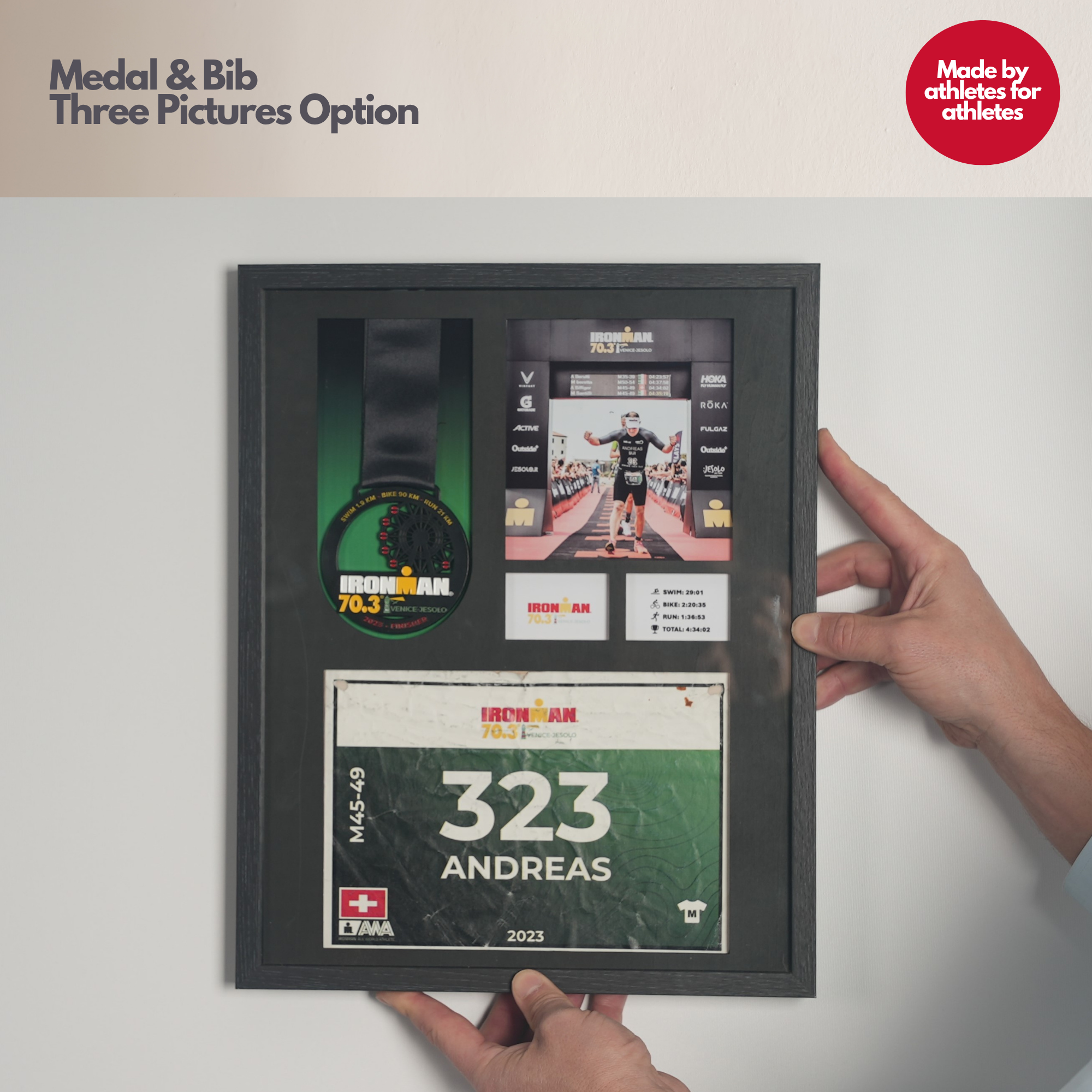 Medal Frame with three pictures