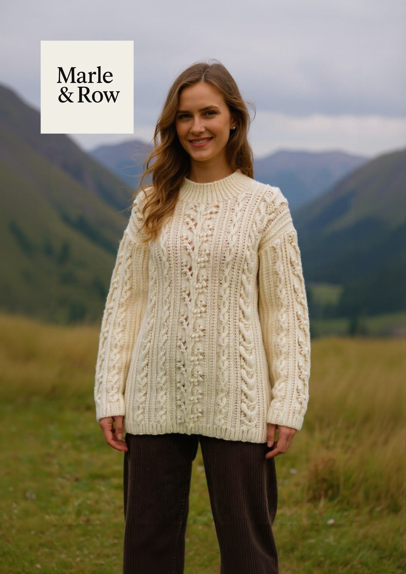 Women's Aran Bobble Tree Jumper 1208 - Knitting Pattern PDF - Instant Download
