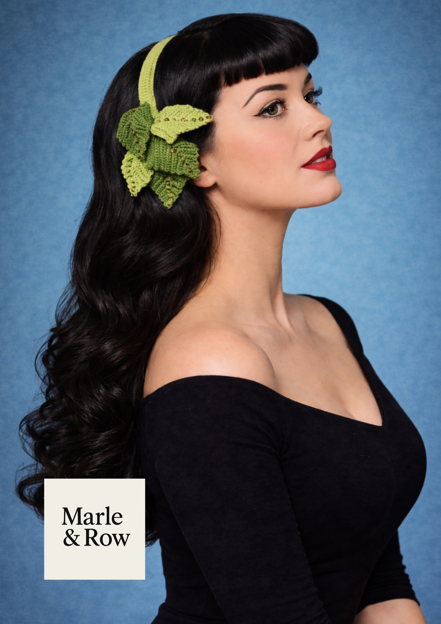 Women's Leafy Headband Fascinator 1256 - Crochet Pattern PDF - Instant Download - Marle & Row