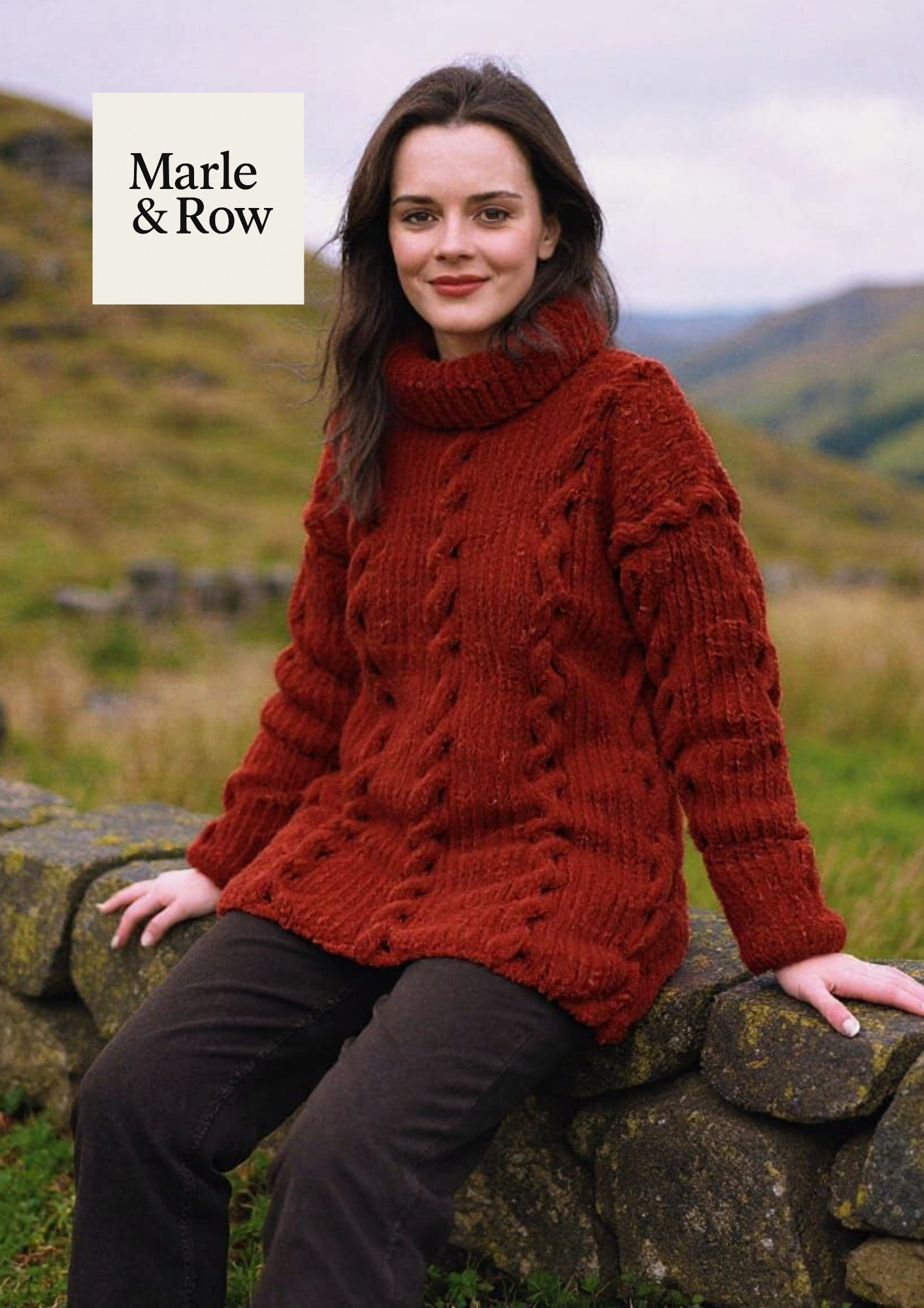 Women's Roll-Neck Sweater #1071 - Knitting Pattern PDF - Instant Download