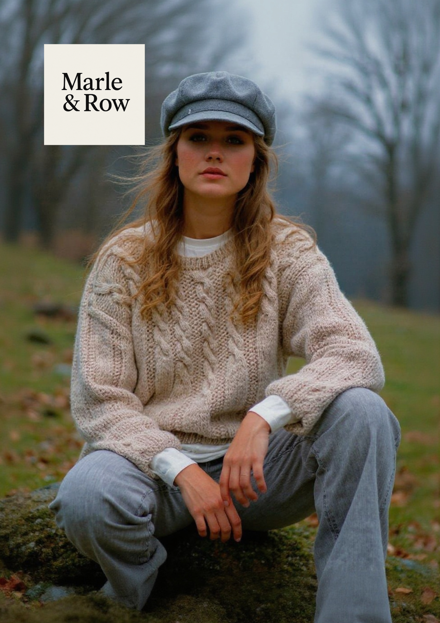 Knitting Pattern Woman's Aran Cabled Jumper 1217