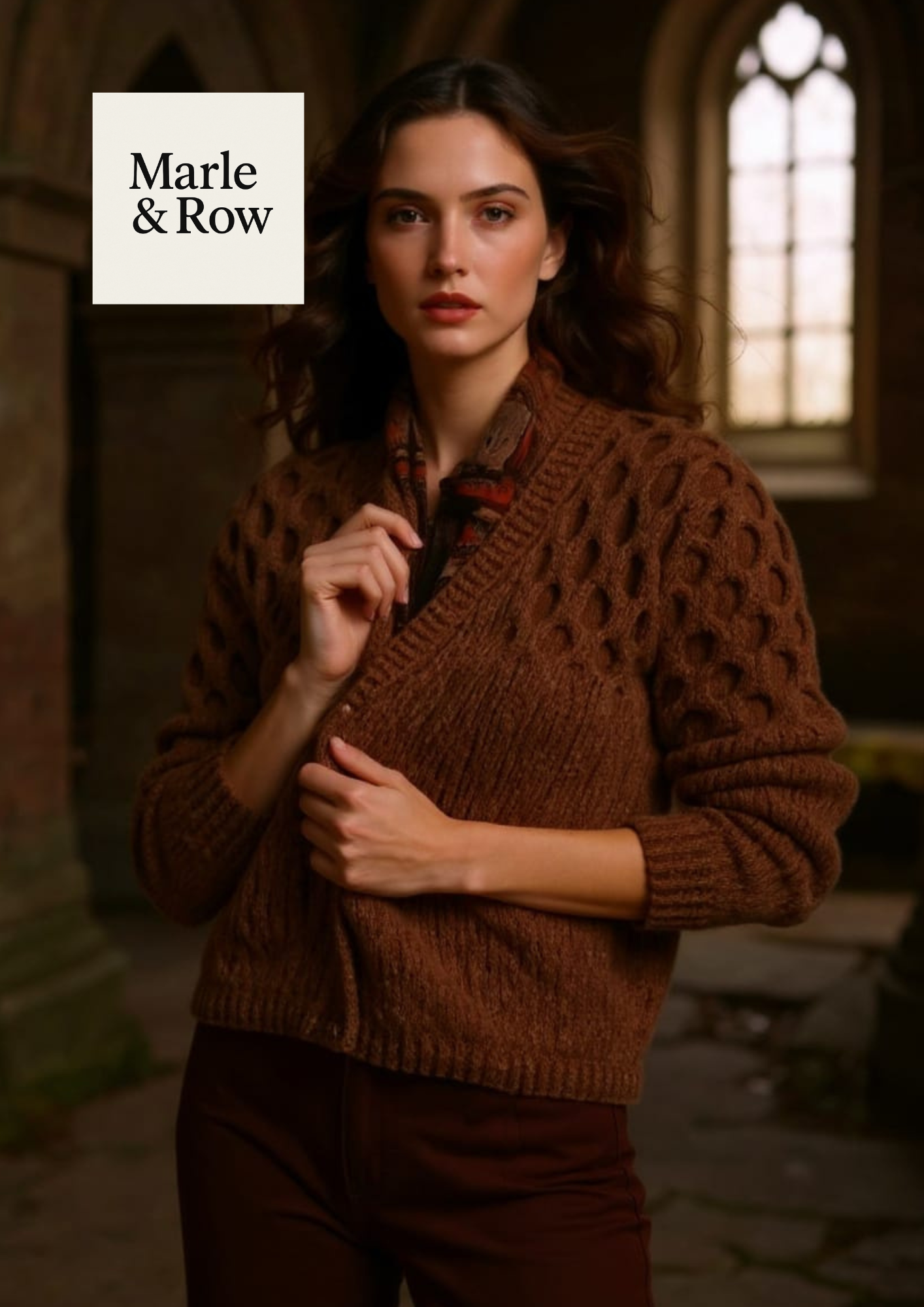 Knitting Pattern Women's Textured Cardigan #1048