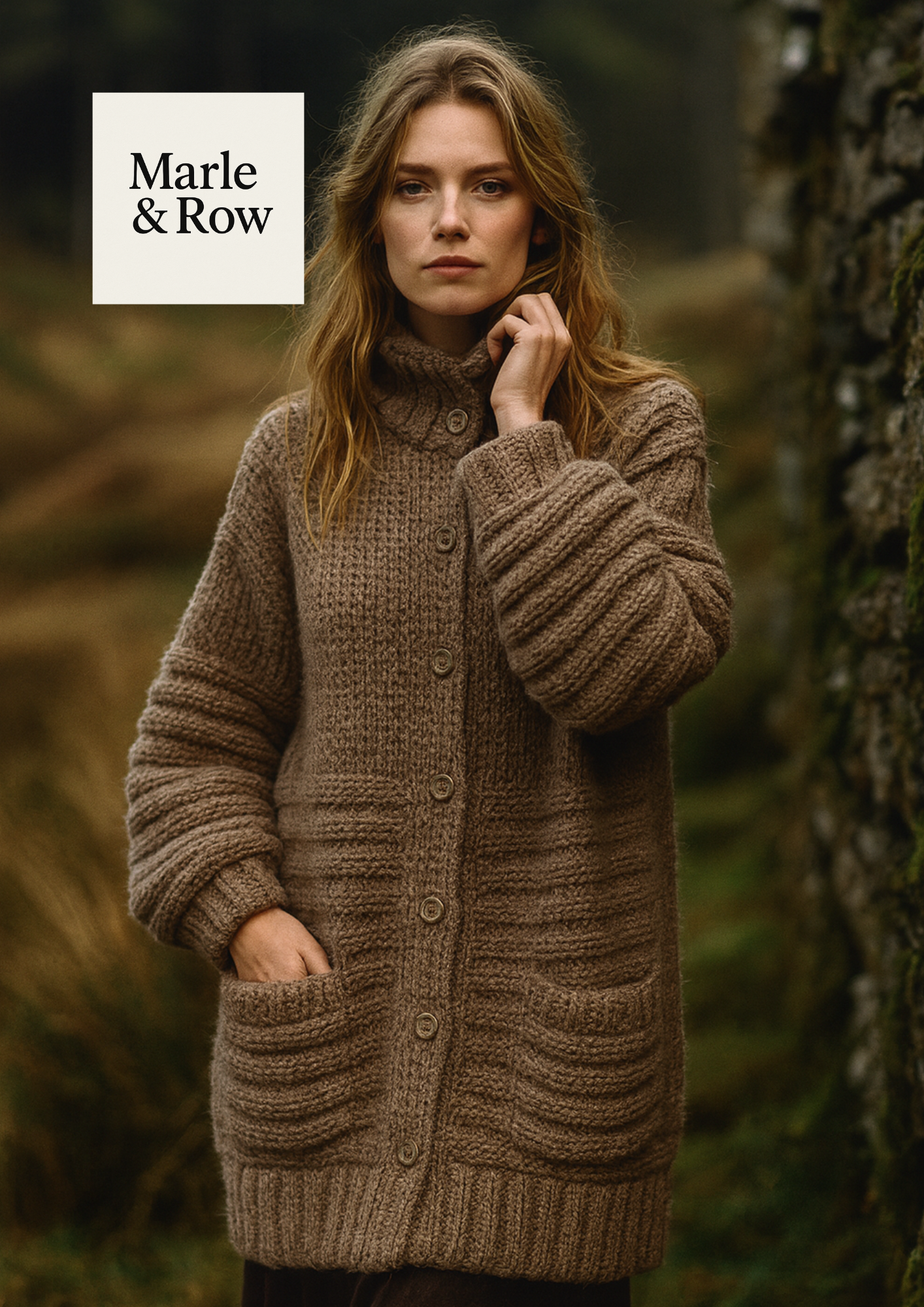 Ridge-Texture Raglan Jacket (Chunky) Instant Digital Knitting Pattern PDF Download #1025