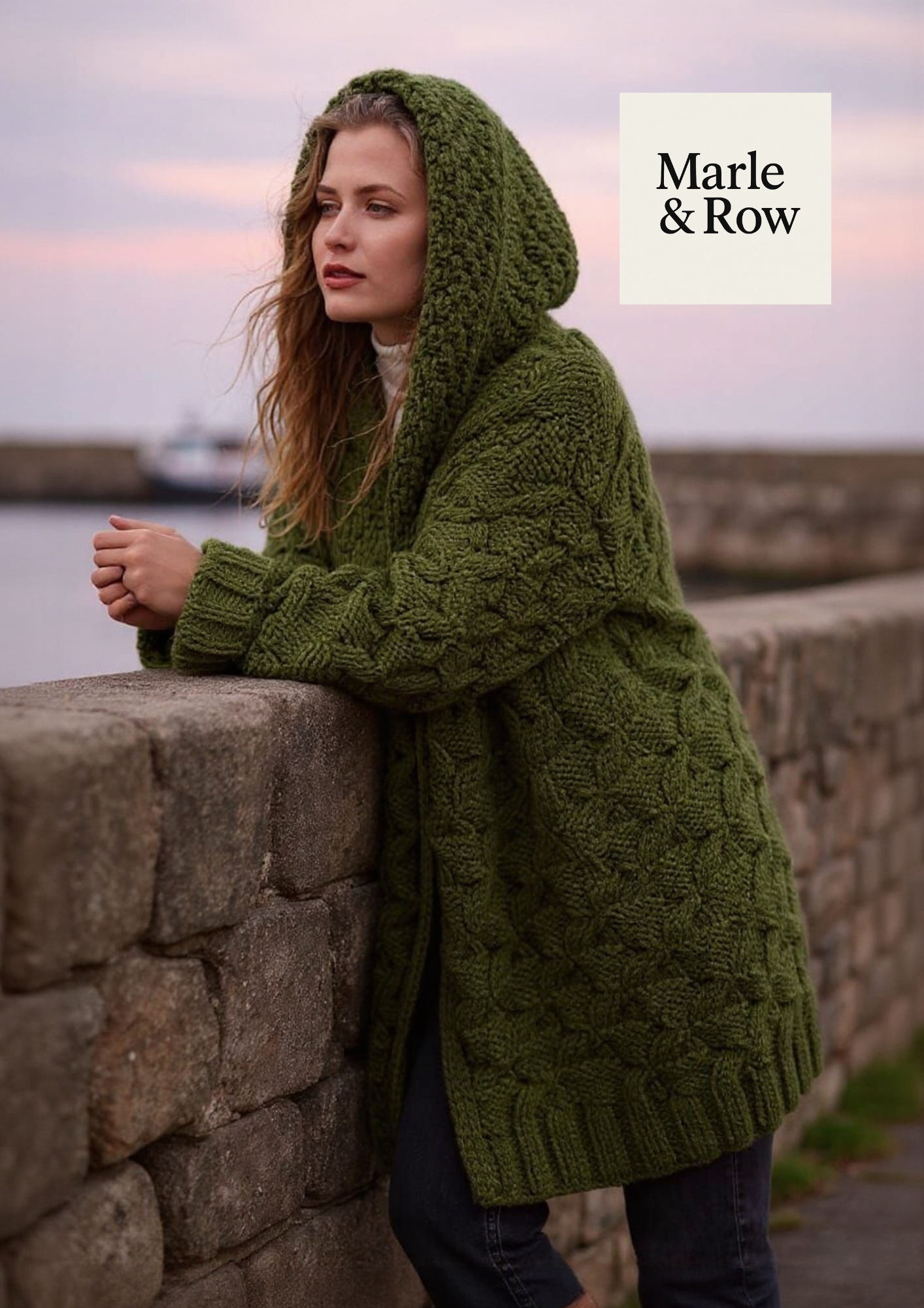 Knitting Pattern Women's Hooded Jacket #1065