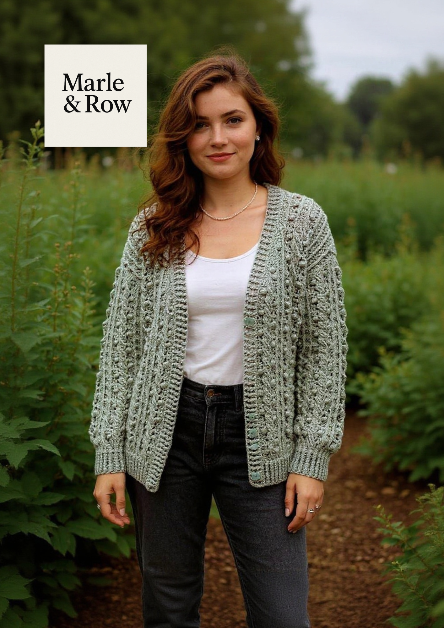 Crochet Pattern Women's Bobble & Cable Cardigan 1227 Instant PDF Download