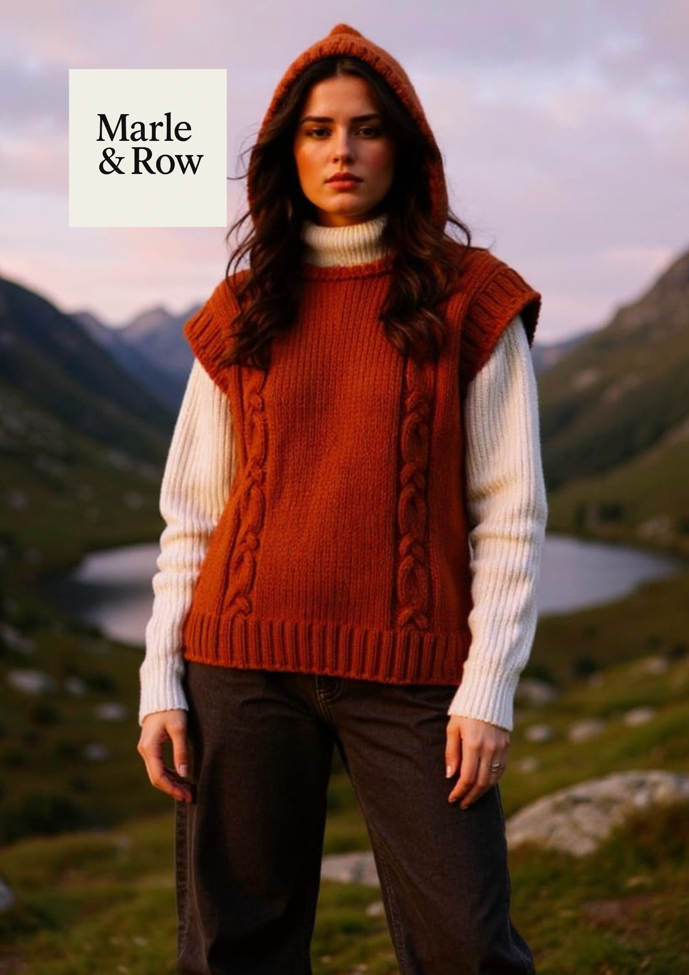 Women's Hooded Slipover #1082 - Knitting Pattern PDF - Instant Download
