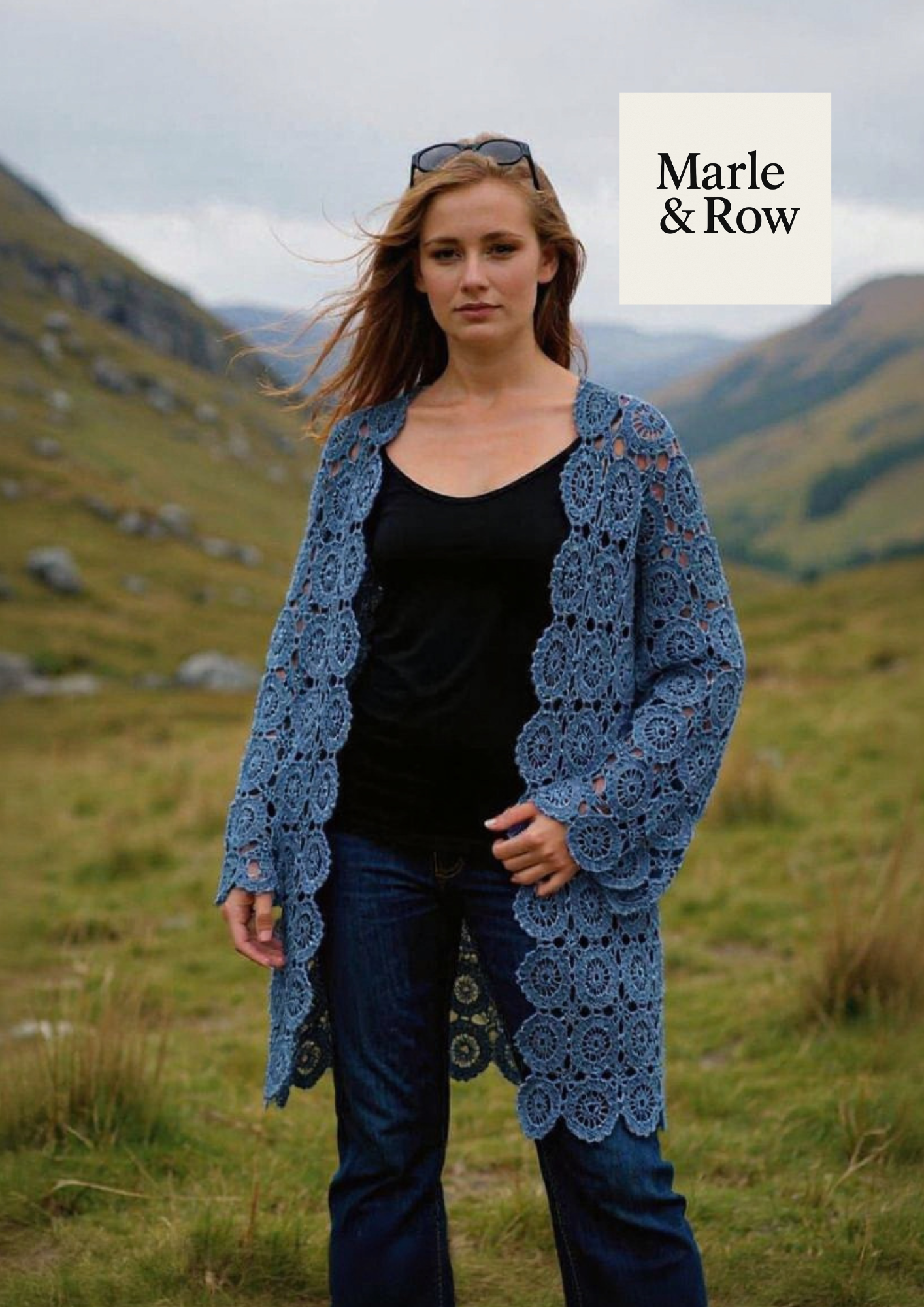 Women's Long Openwork Cardigan 1170 Crochet Pattern PDF - Instant Download