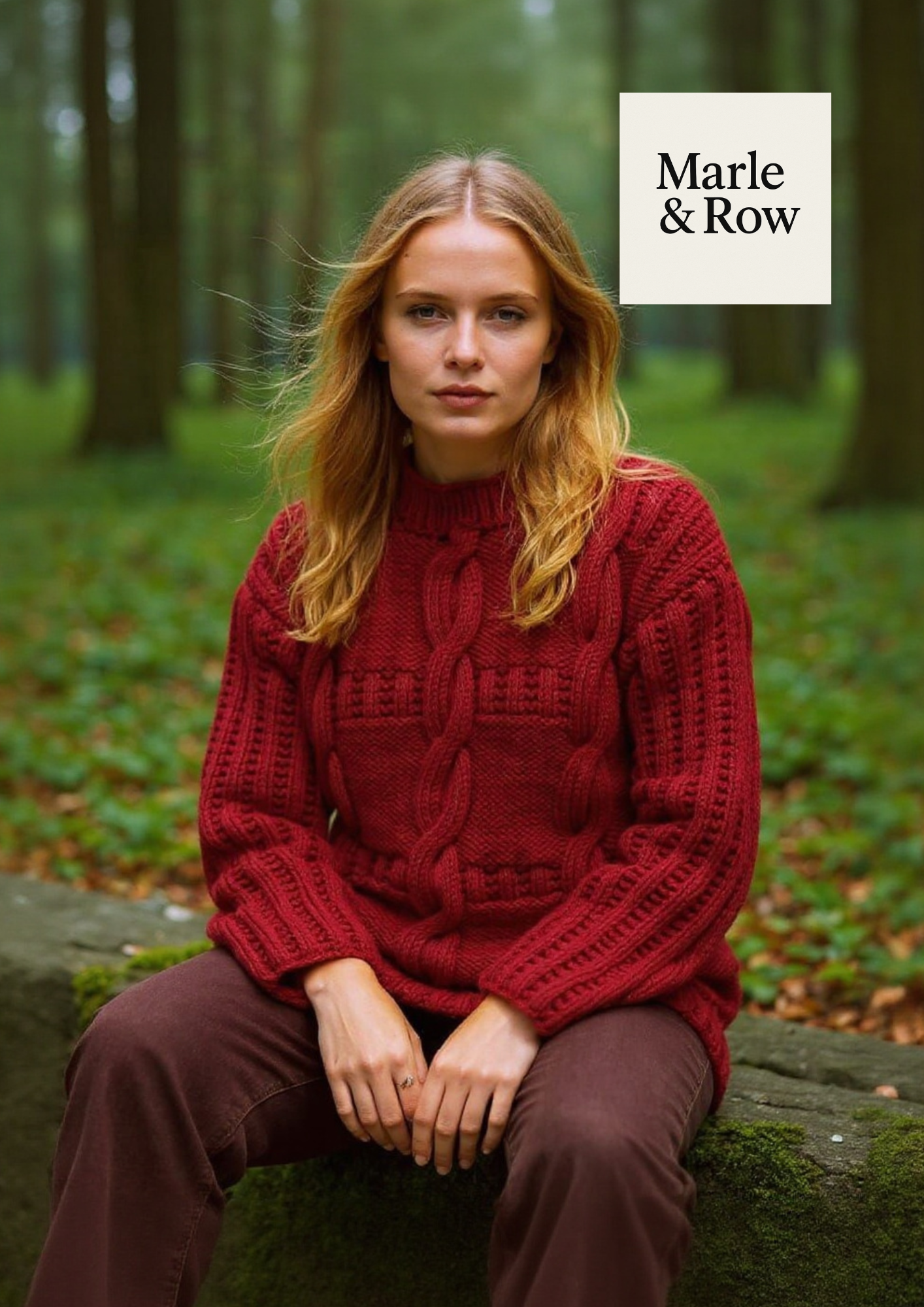 Knitting Pattern Chunky Cable Sweater 1233