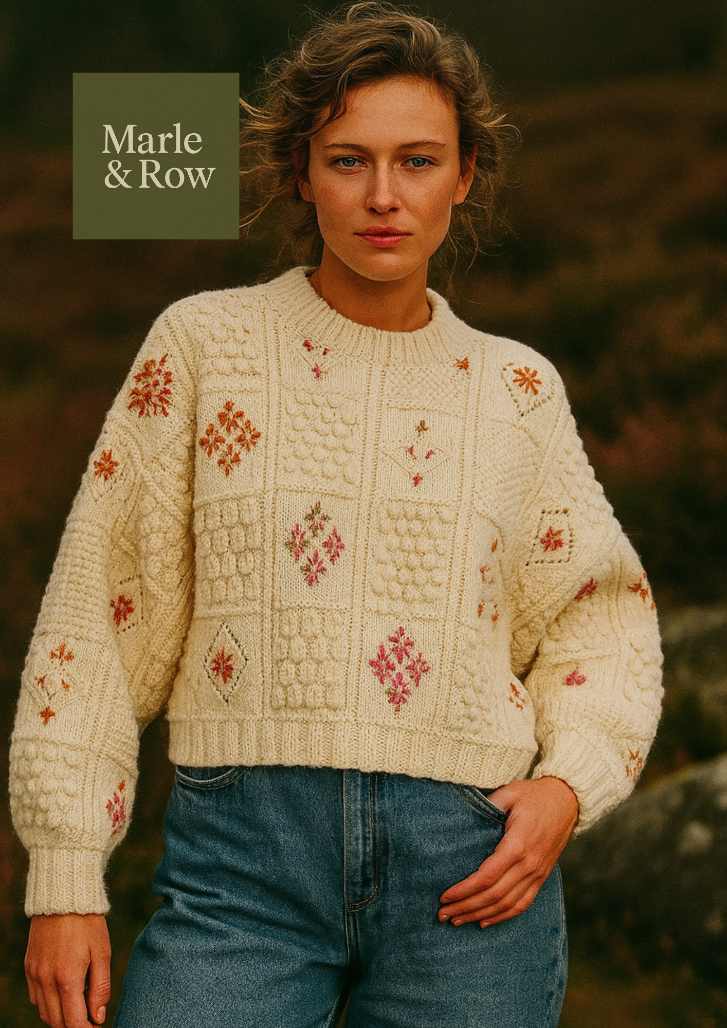 Knitting Pattern Download Women's Sampler Jumper 1006
