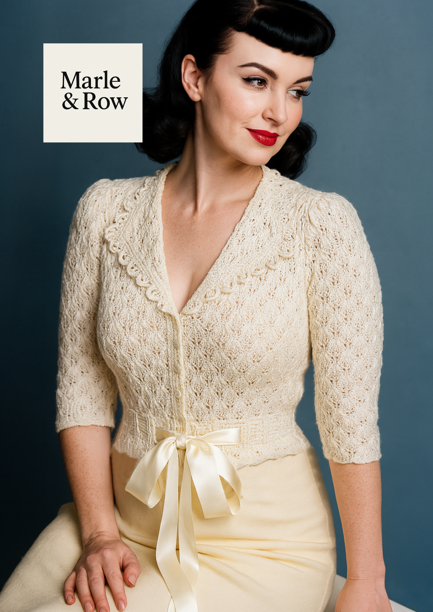 Knitting Pattern Woman's Jacket-Style Blouse 1010 Instant PDF Download