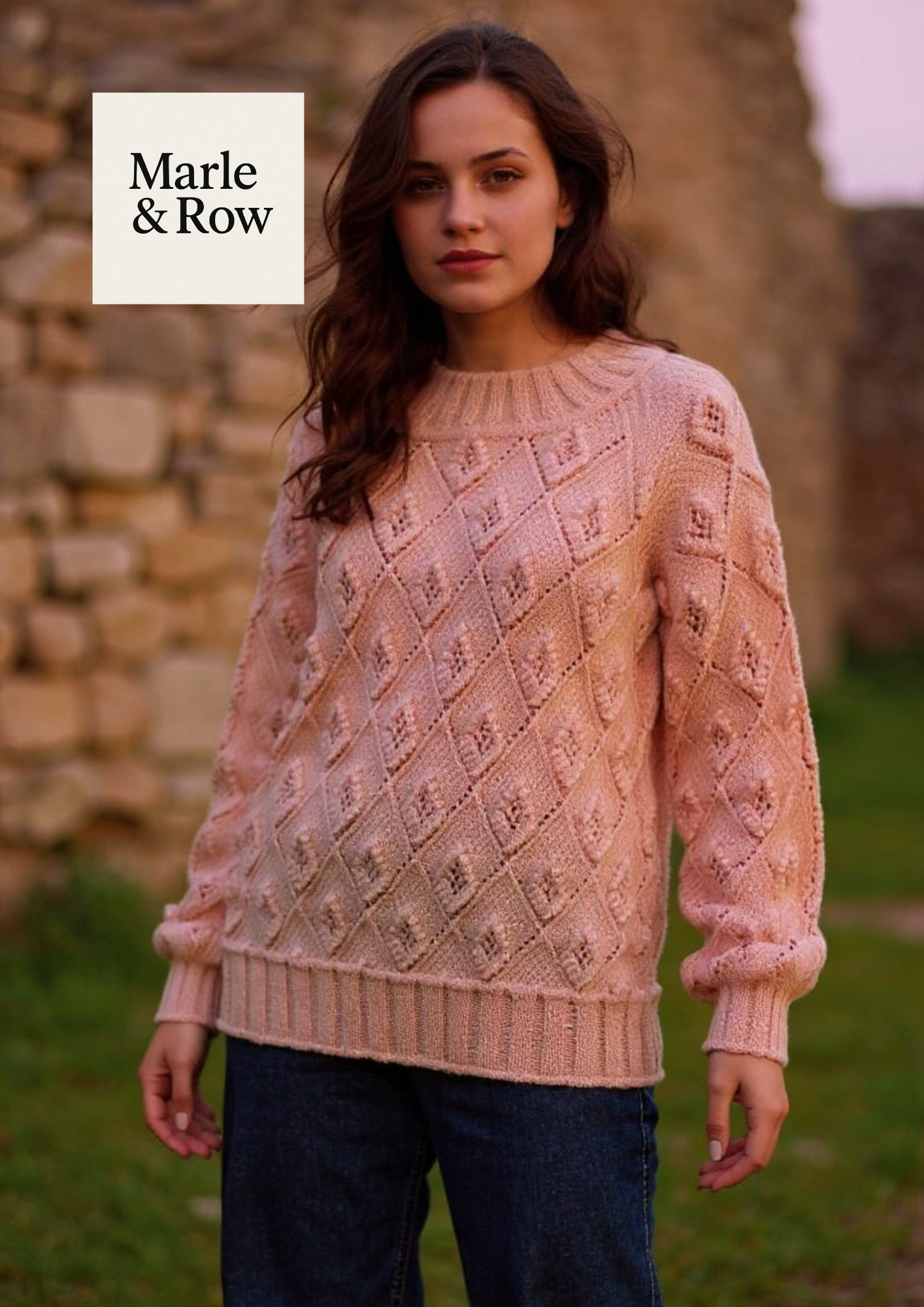 Instant Download Knitting Pattern Women's Textured Long Sweater Jumper DK #1040