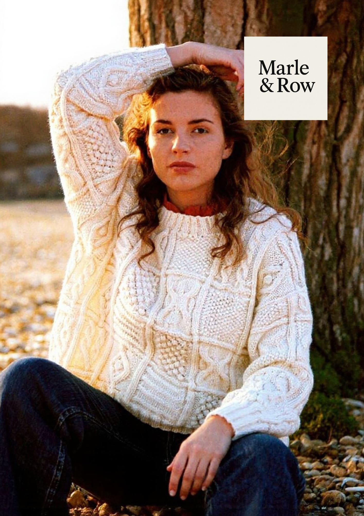 Knitting Pattern Women's Boxy Aran Sampler Jumper #1058