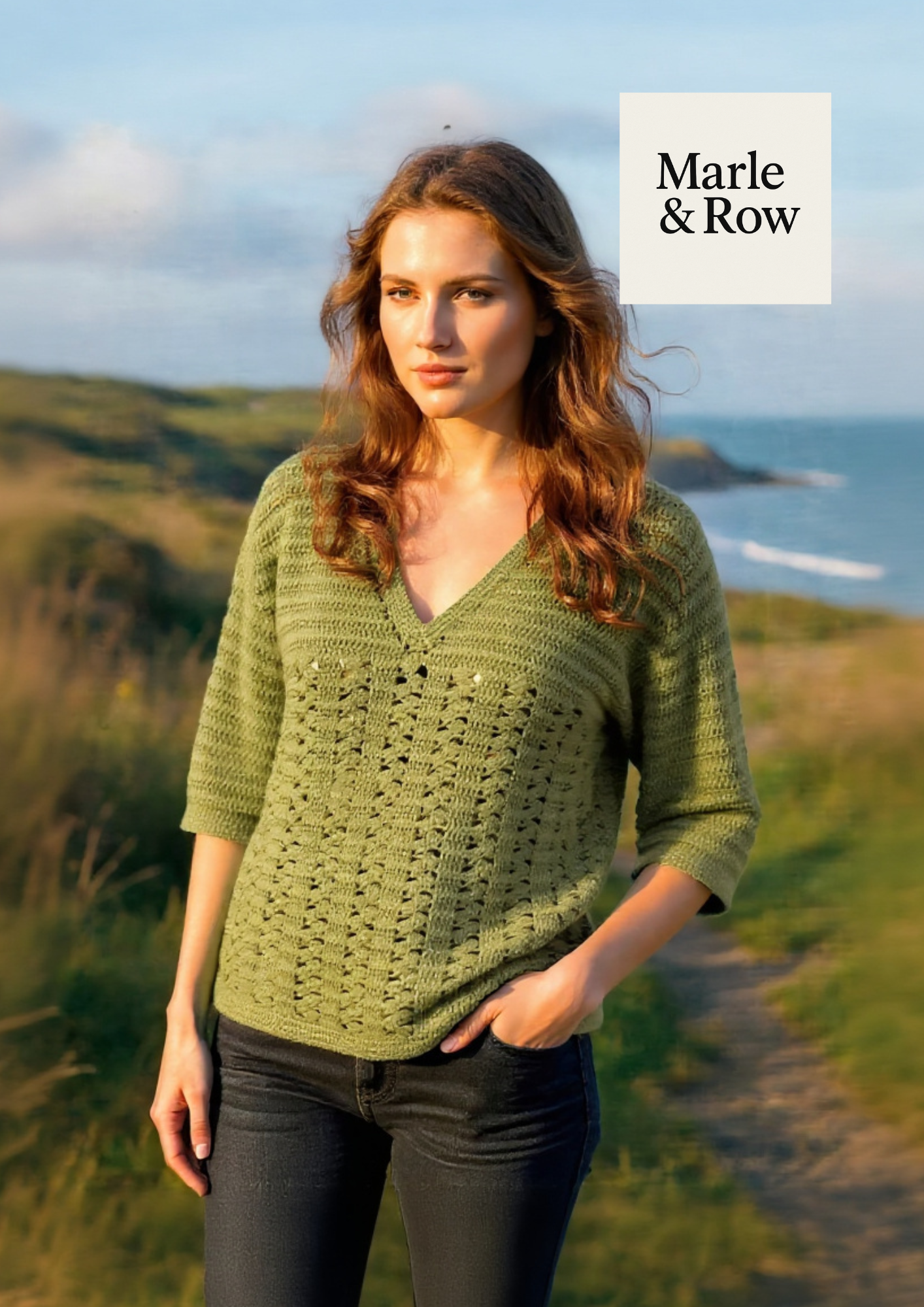 Women's Summer Sweater Top 1137 - Crochet Pattern PDF - Instant Download - Marle & Row