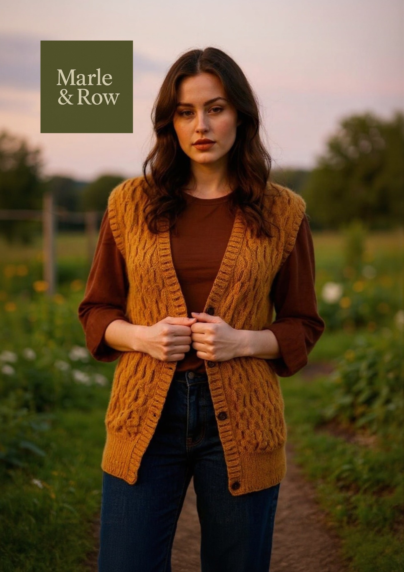Knitting Pattern Women's Waistcoat Cardigan #1067