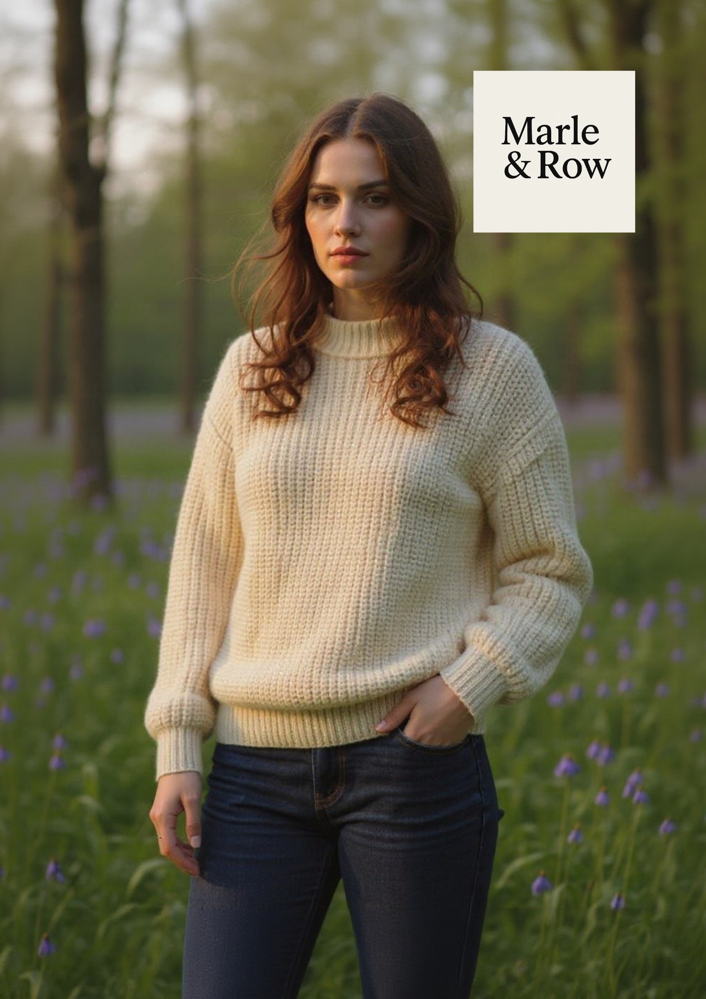 Women's Ribbed Fisherman's-Look Jumper 1249