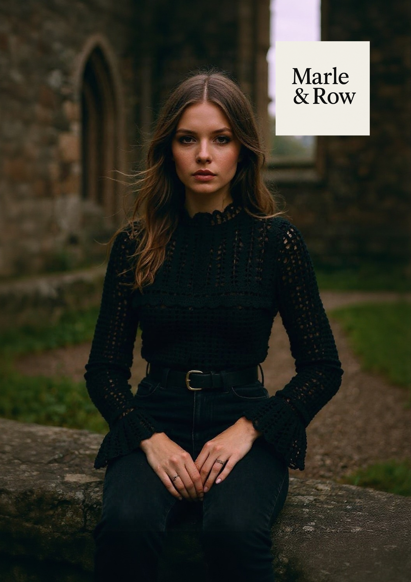 Crochet Pattern Women's Romantic Victorian Flared Sleeve Blouse Top #1074