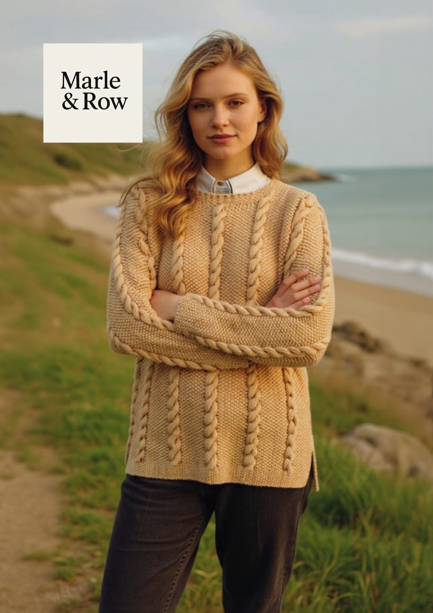 Knitting Pattern Women's Long Cabled Jumper 1176 - Knitting Pattern PDF - Instant Download - Marle & Row