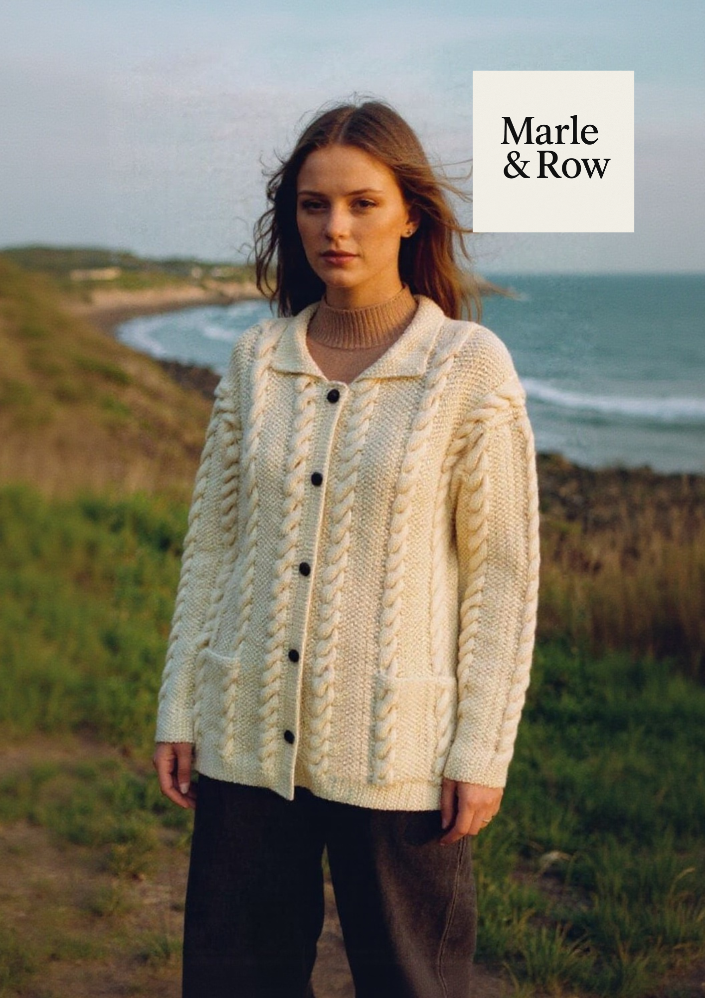 Women's Collared Jacket 1143 - Knitting Pattern PDF - Instant Download - Marle & Row