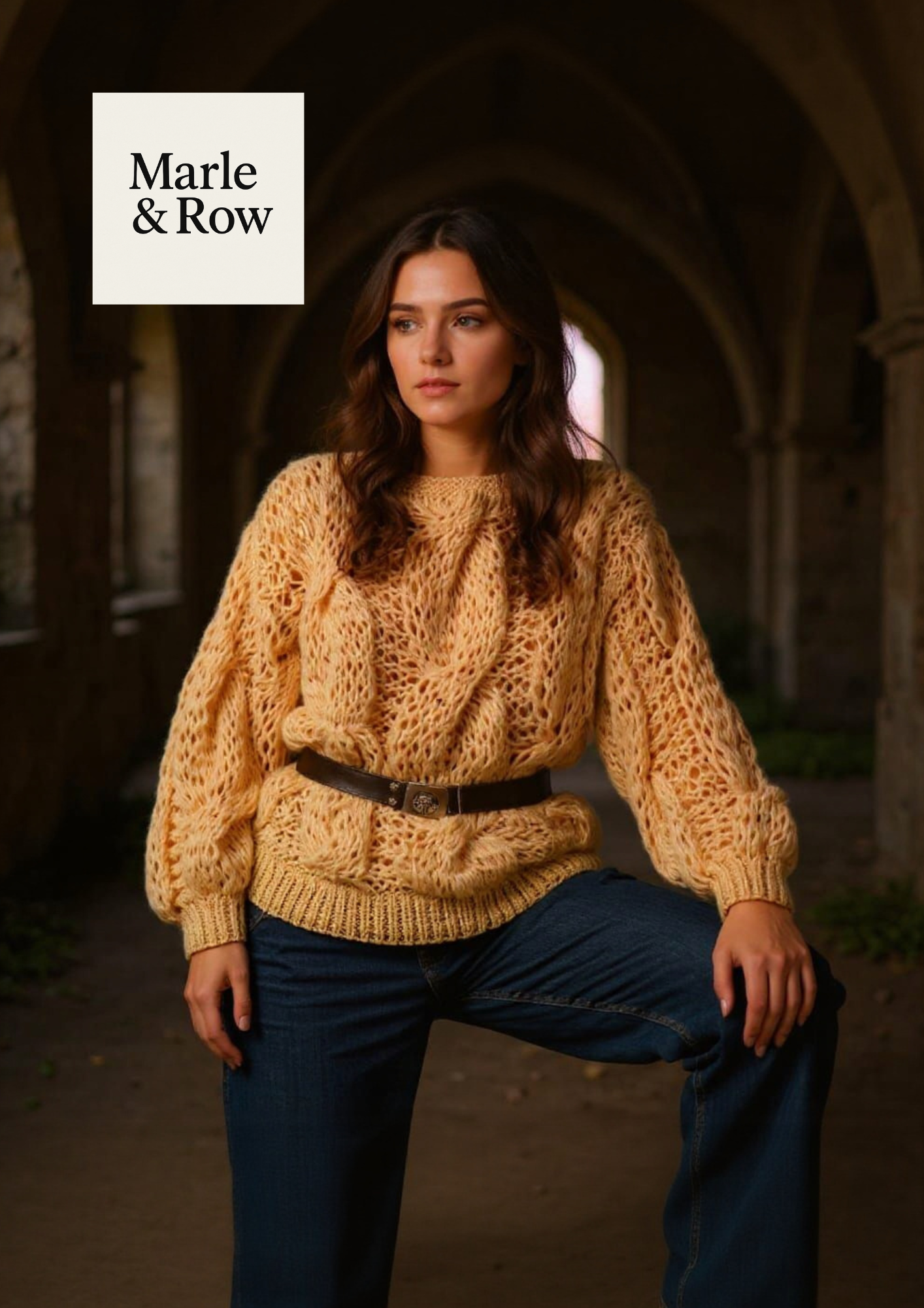Instant Download Knitting Pattern Women's Oversize Cable Mohair Sweater Jumper #1039