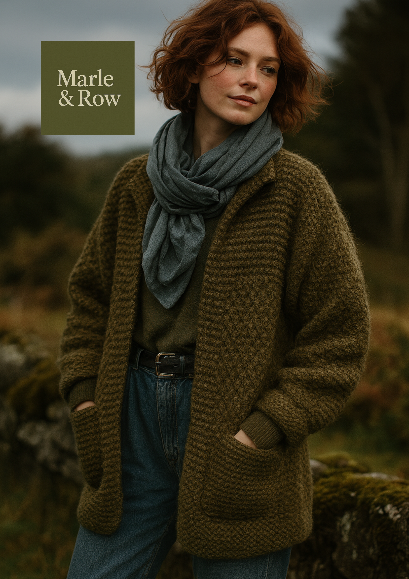 Knitting Pattern Women's Chunky/Bulky Edge-to-Edge Jacket 1014