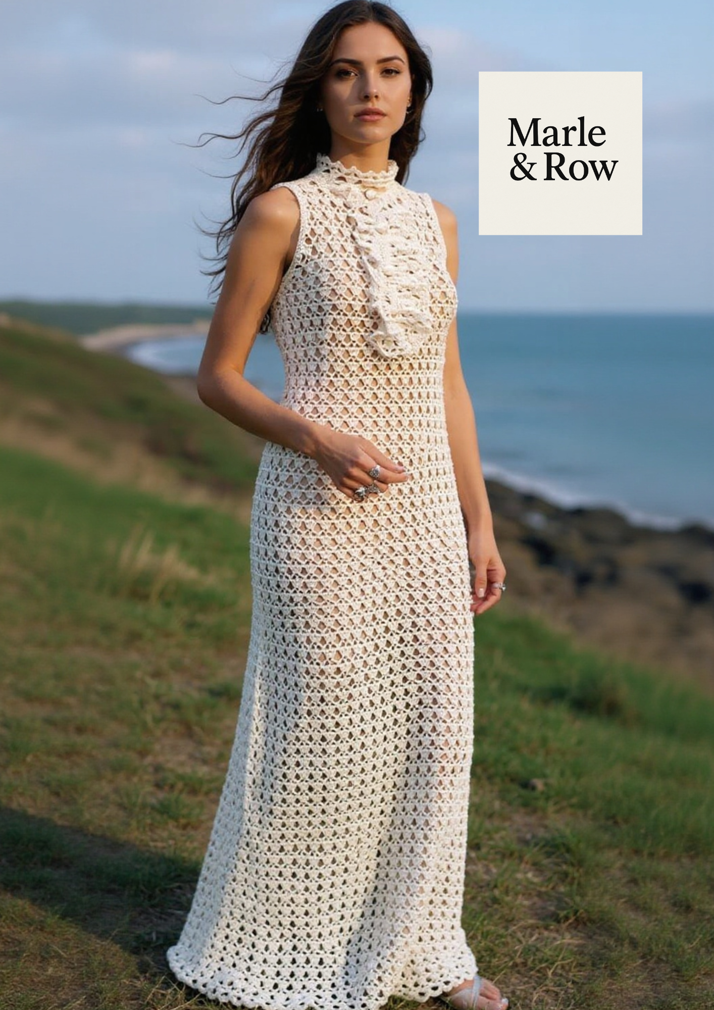 Women's Long Maxi Dress 1140 - Crochet Pattern PDF- Instant Download -Marle & Row