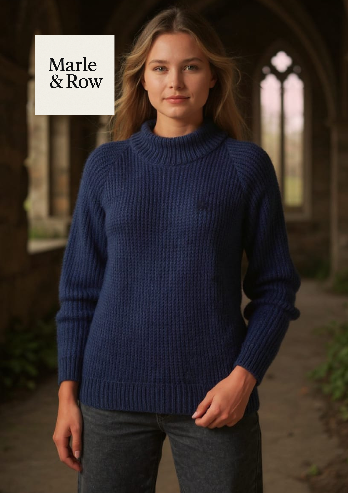 Knitting Pattern Women's Ribbed Jumper #1050