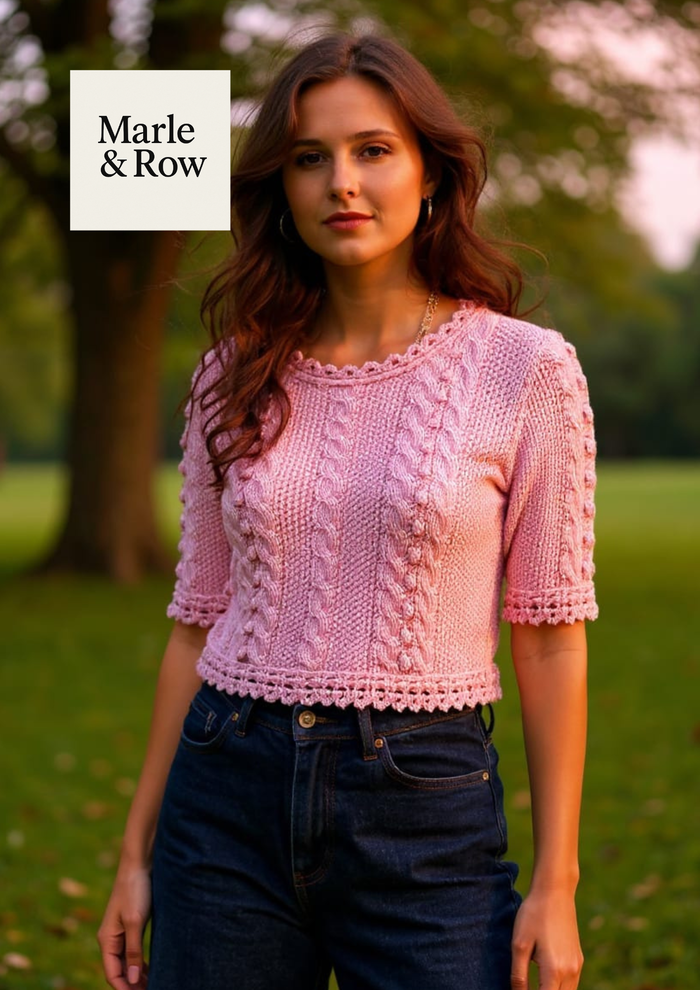 Knitting Pattern Women's Lacy Summer Top  #1046