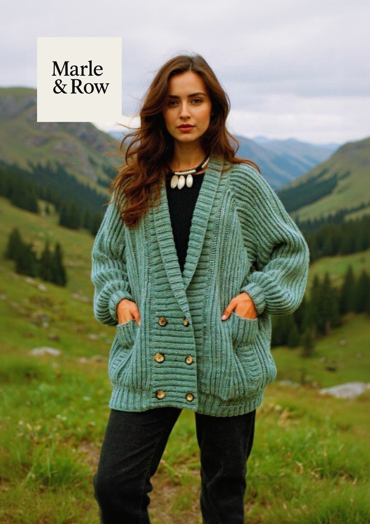 Women's Fisherman's Ribbed Cardigan 1207 - Knitting Pattern PDF - Instant Download