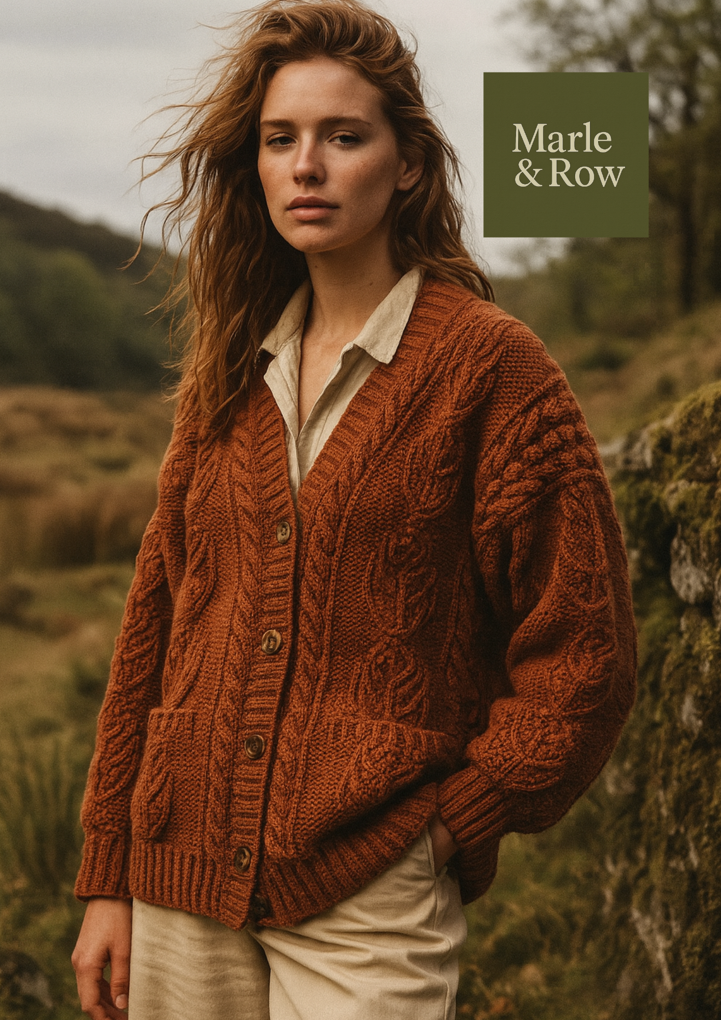 Knitting Pattern Women's Cabled Jacket 1008