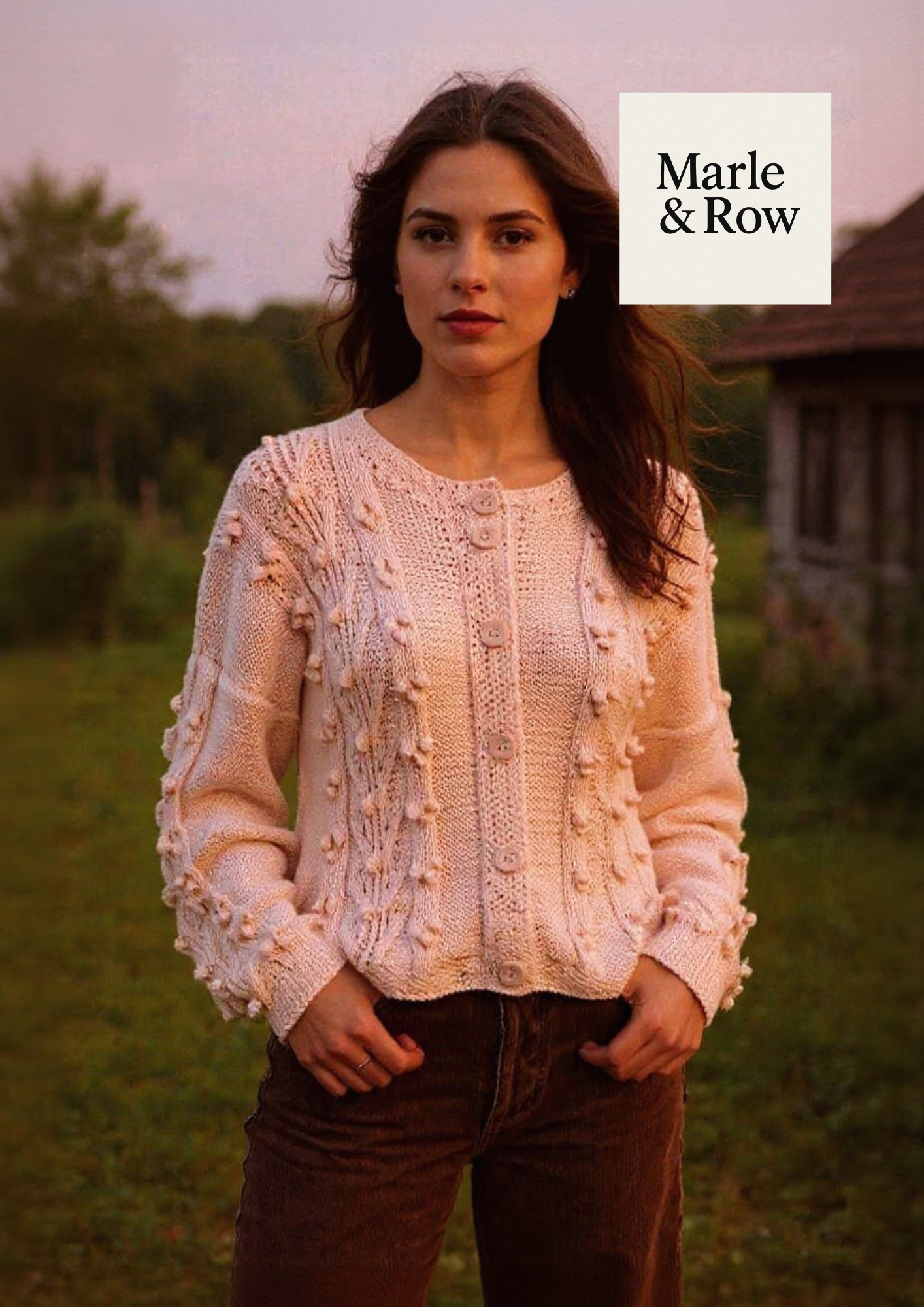 Knitting Pattern Women's Bobble Cardigan 1089 Instant PDF Download