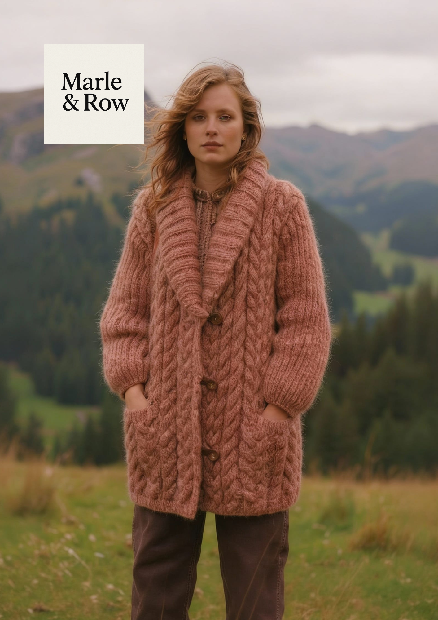 Knitting Pattern Woman's Cardigan Coat 1213
