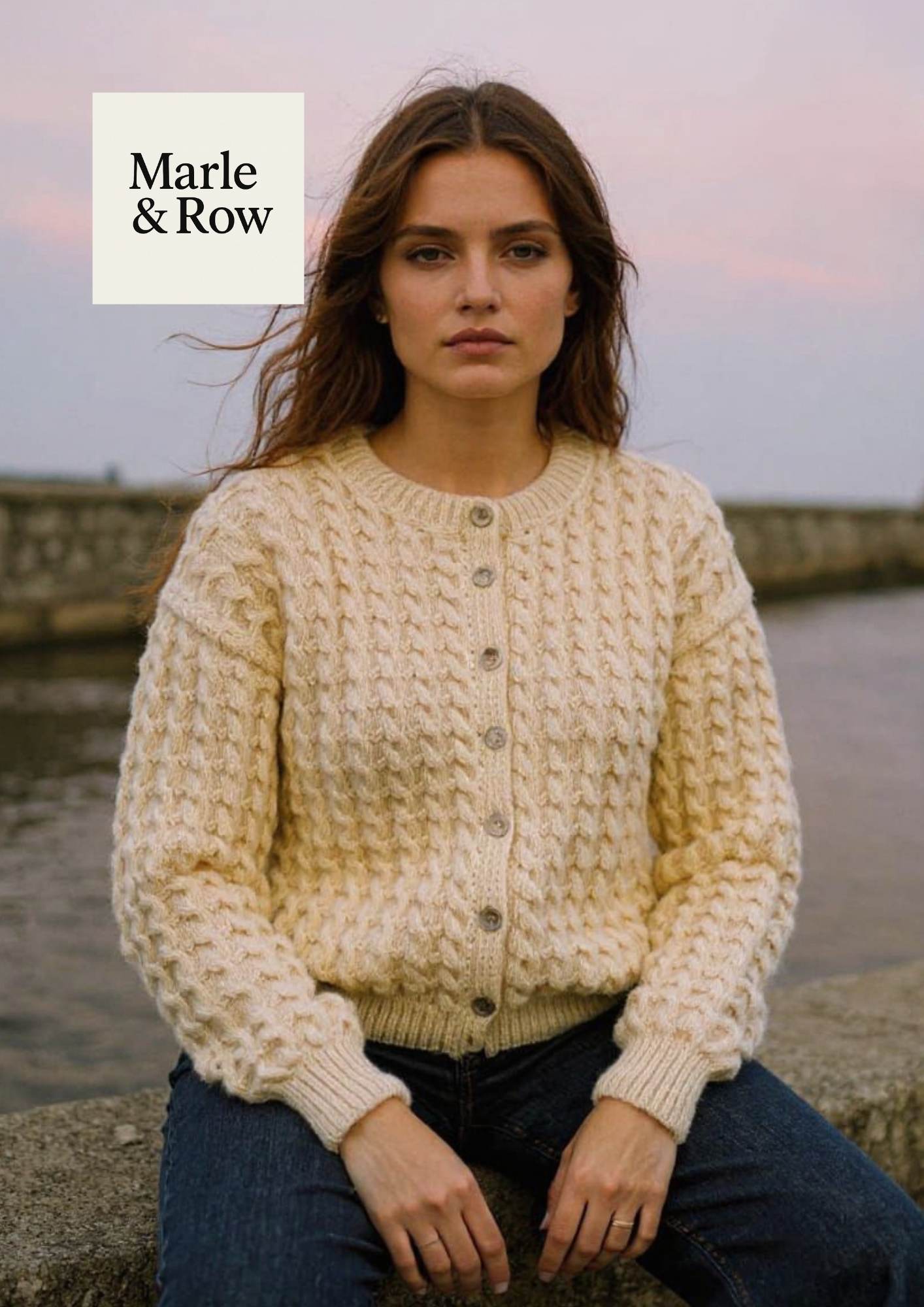 Knitting Pattern Women's Cable Cardigan #1061