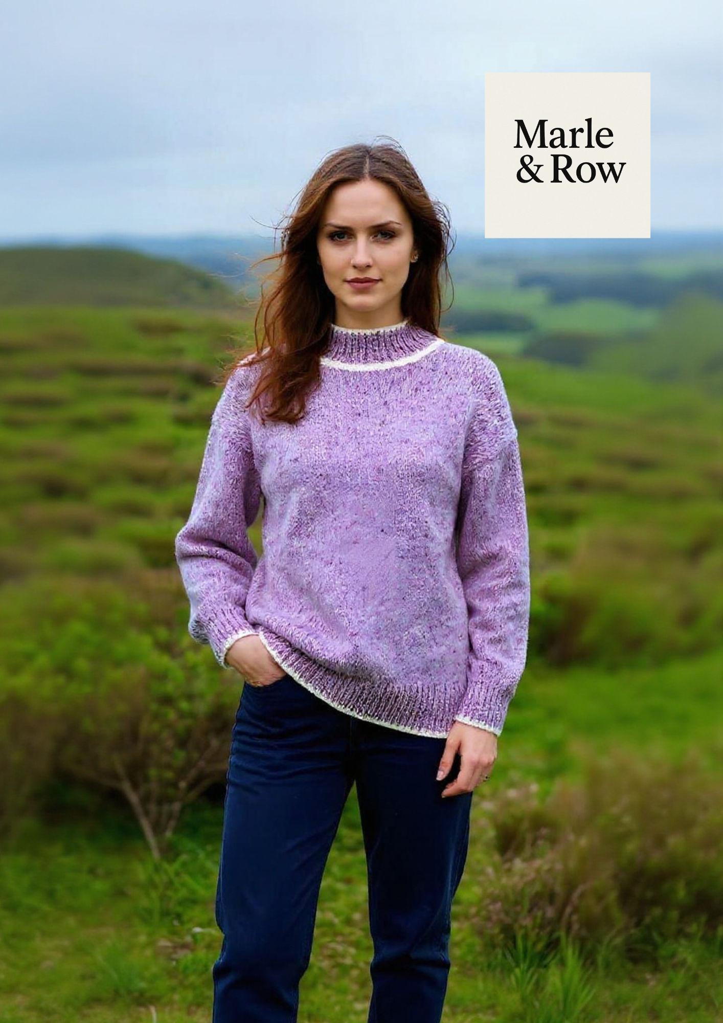 Knitting Pattern Women's Contrast Jumper/Sweater Instant PDF Download #1182