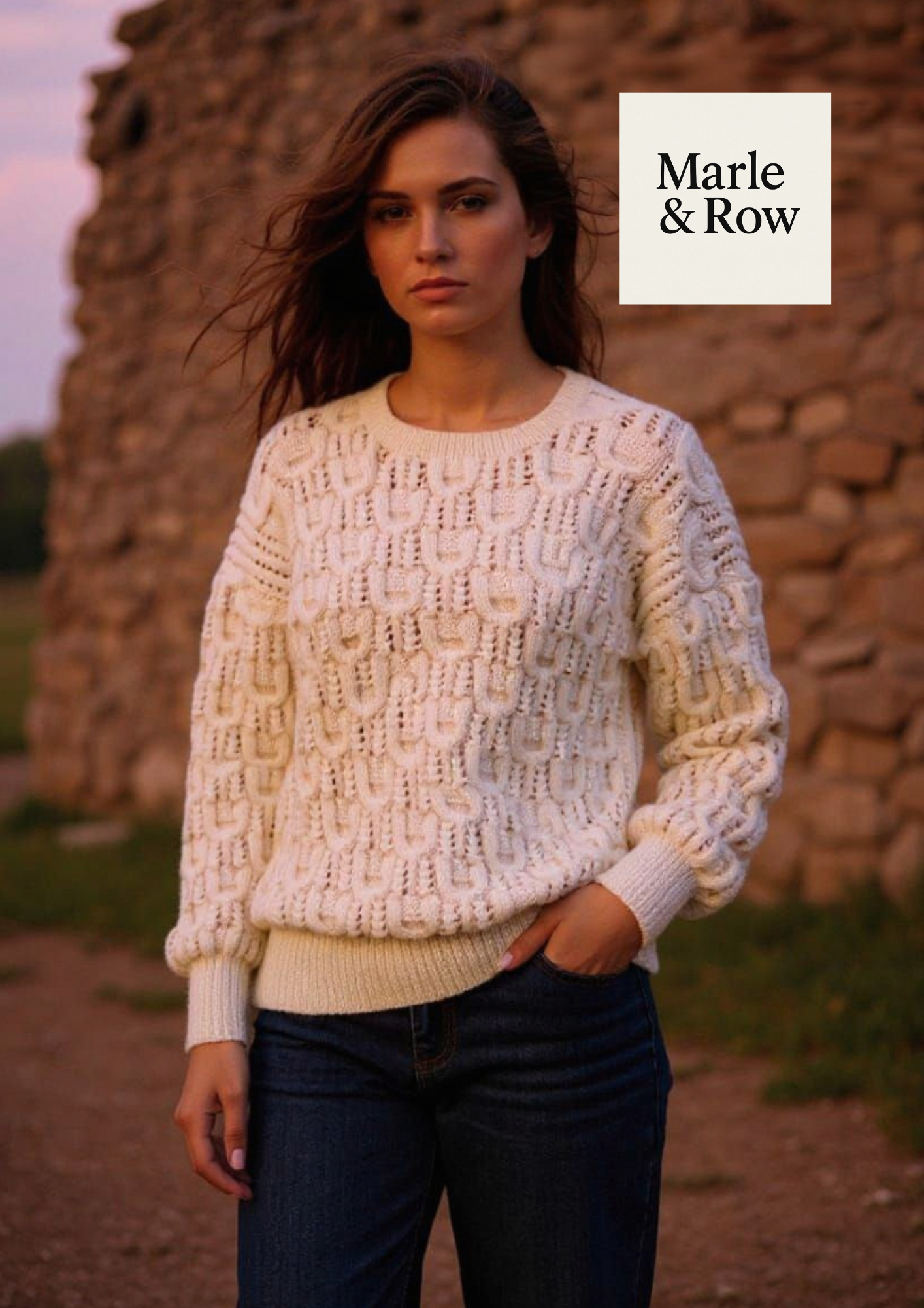 Instant Download Knitting Pattern Women's Textured Sweater Jumper #1041