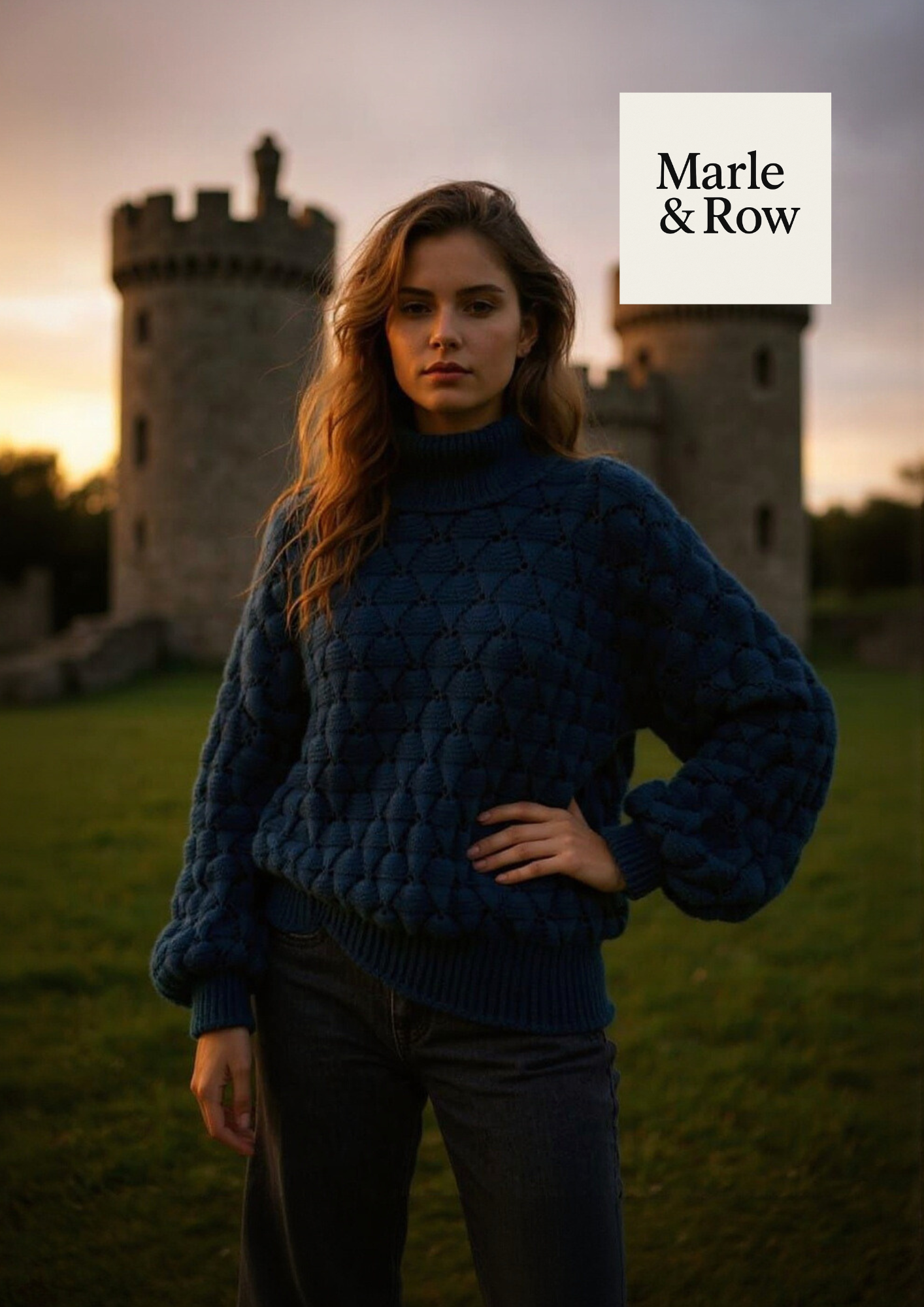 Women's Textured Lacy Sweater/Jumper 1119 - Knitting Pattern PDF - Instant Download - Marle & Row