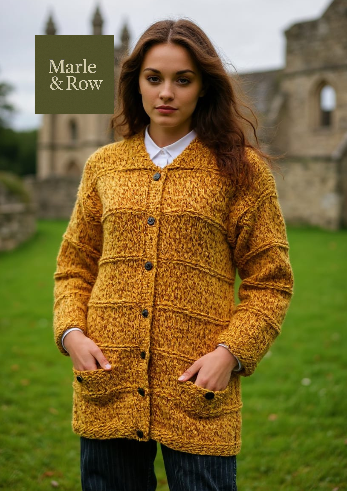 Knitting Pattern Women's Belted Jacket 1030