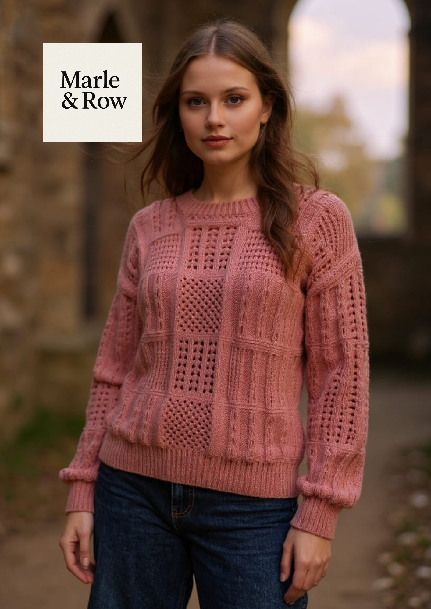 Instant Download Knitting Pattern Women's Sampler Style Sweater Jumper DK #1037