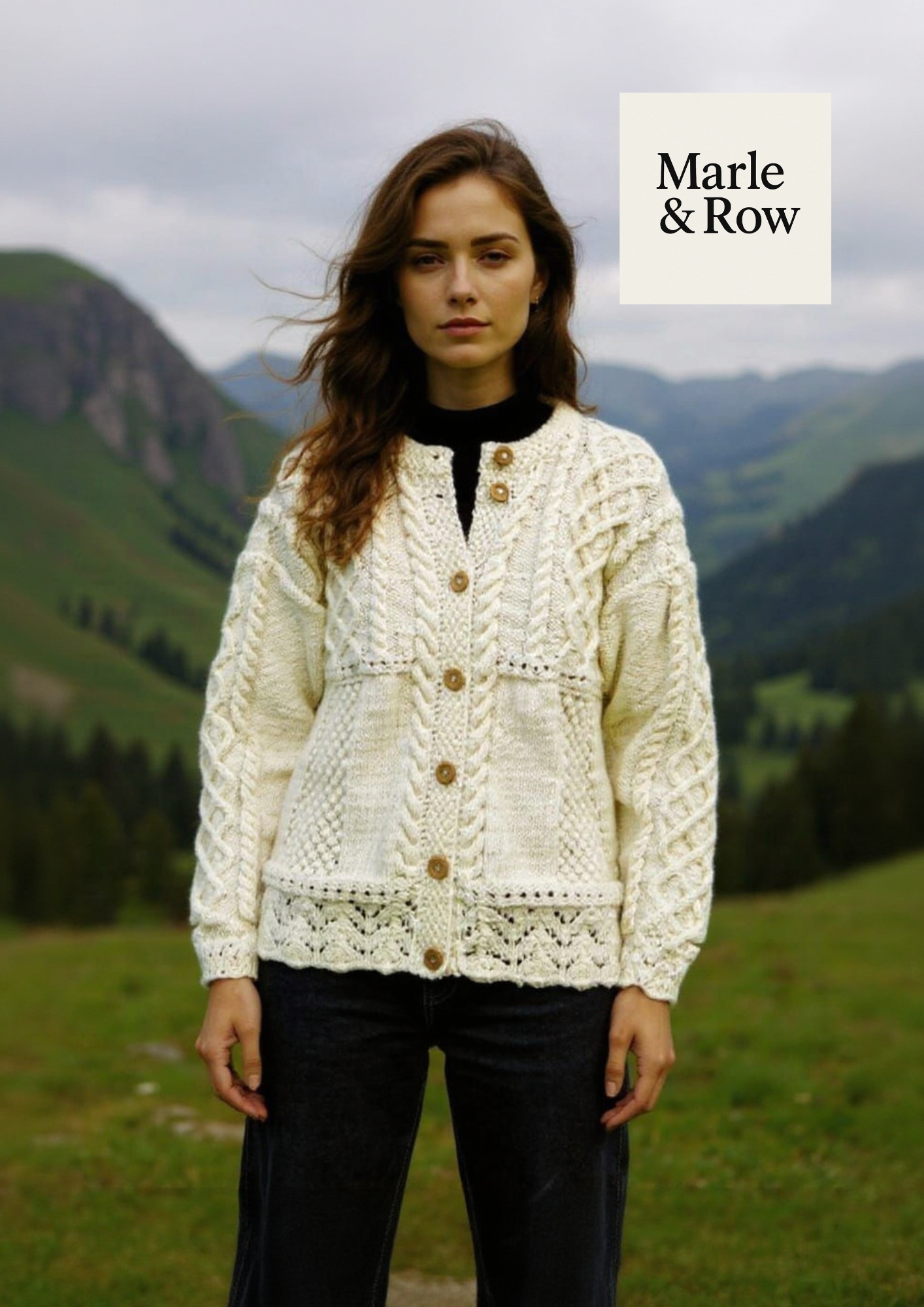 Knitting Pattern Woman's Lace Cardigan 1211 Instant PDF Download