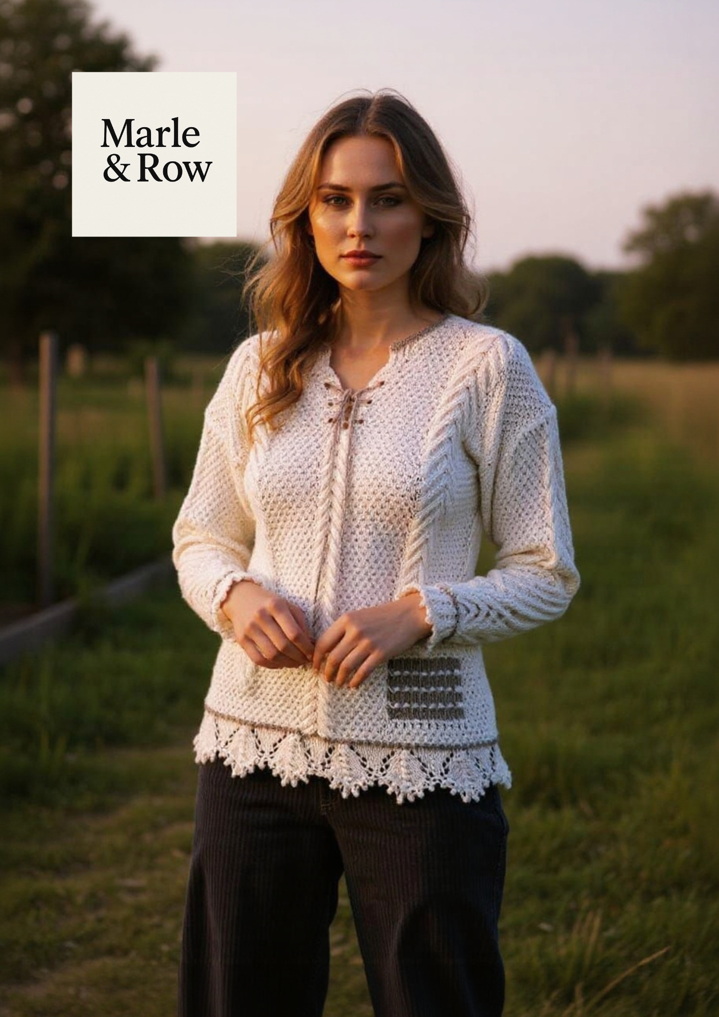 Knitting Pattern Women's Textured Sweater 1093