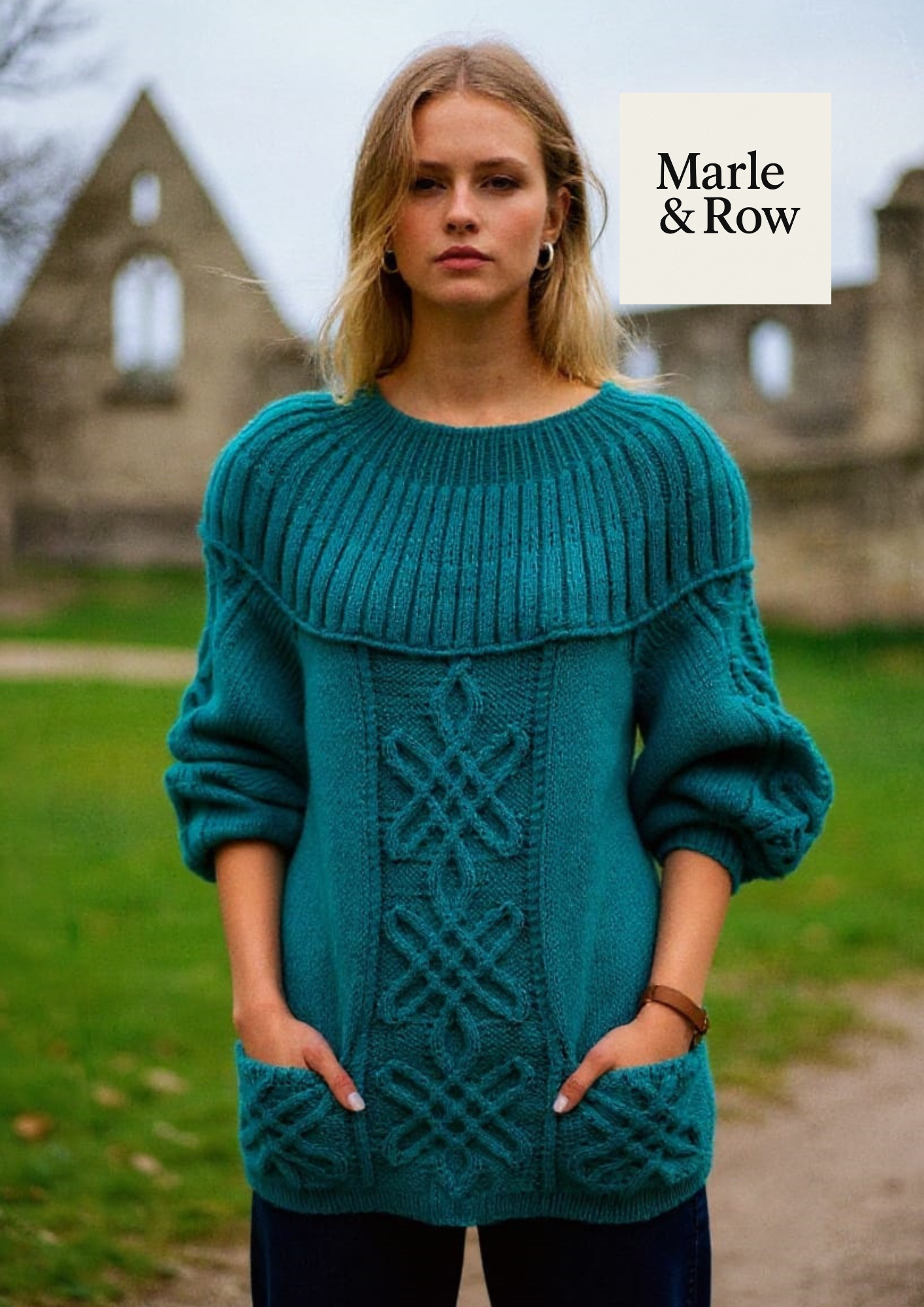 Knitting Pattern Women's Celtic Tunic Jumper 1032