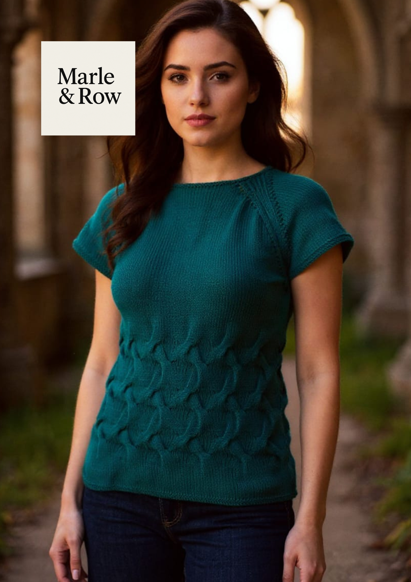 Instant Download Knitting Pattern Women's Cap Sleeve Sweater Top #1044