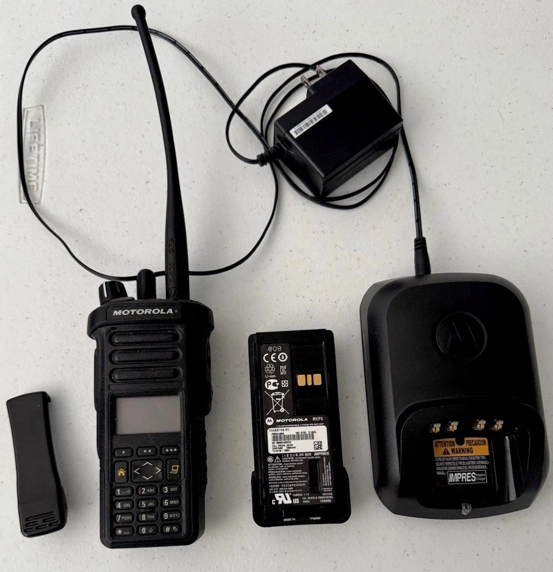 Motorola APX 4000 With Charger, 2 Batteries and a Clip