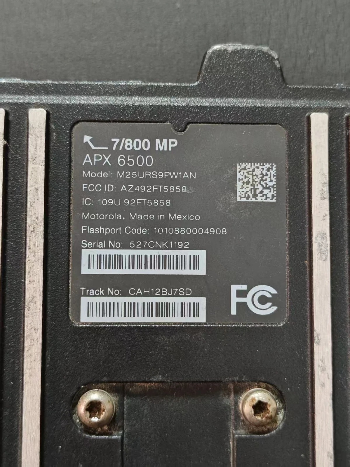 used M25URS9PW1AN Motorola APX 6500 700/800 MHZ Radio