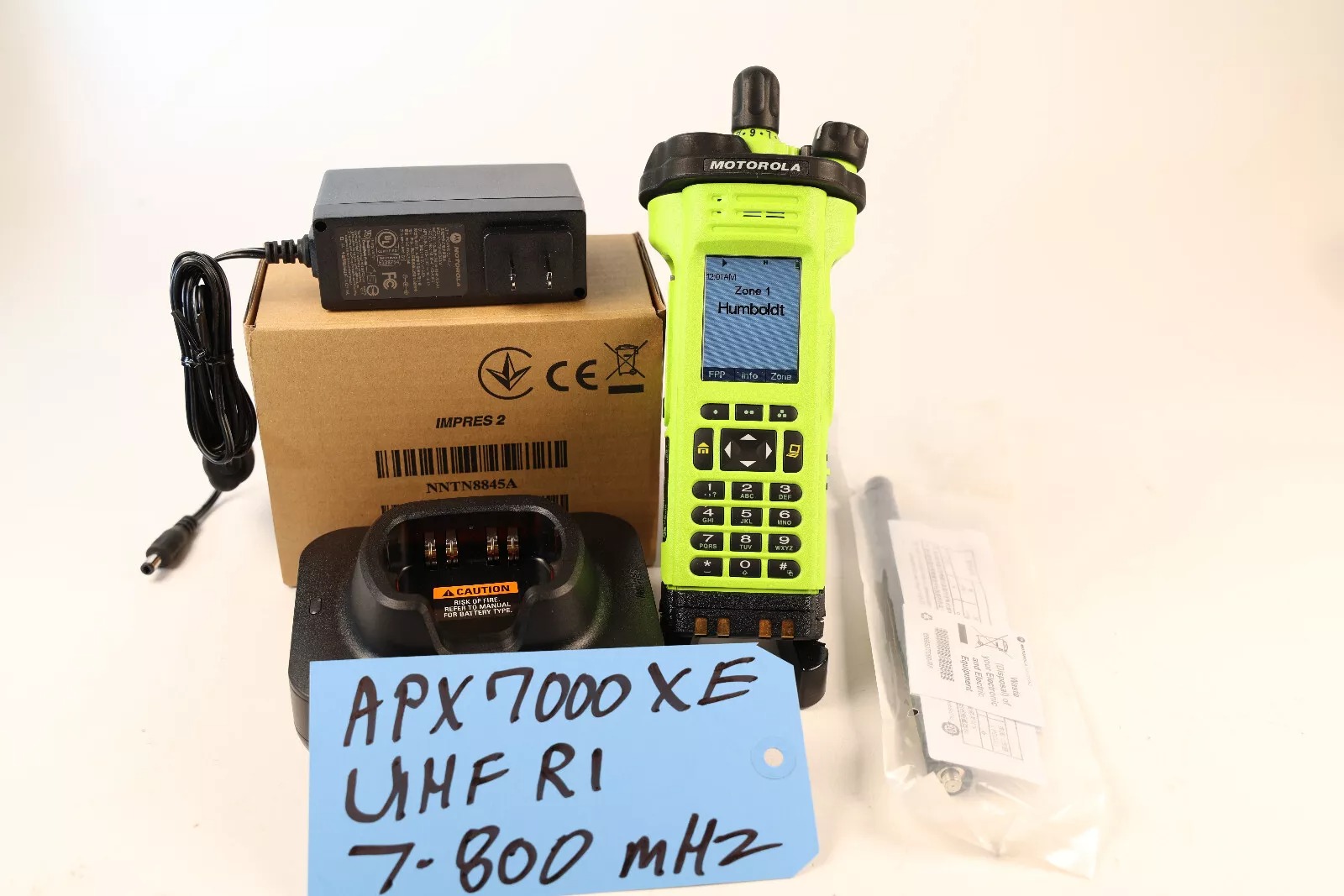 Motorola APX7000XE 3.5 UHF R1 / 700-800 FPP 5 Algo's w/ Bluetooth #Grn w/ Tag