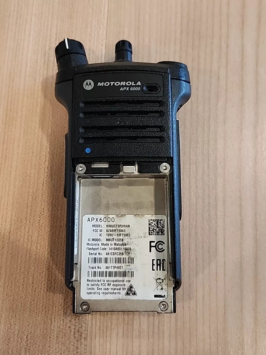 MOTOROLA APX6000 H98UCF9PW6AN RADIO 7-800MHZ, Bluetooth, Encryption Firmware R14