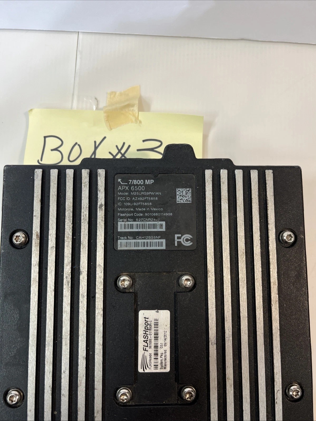 Motorola APX6500 700-800 M25URS9PW1AN P25 Dashmount