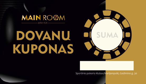 Mainroom - Dovanų kuponas 5€