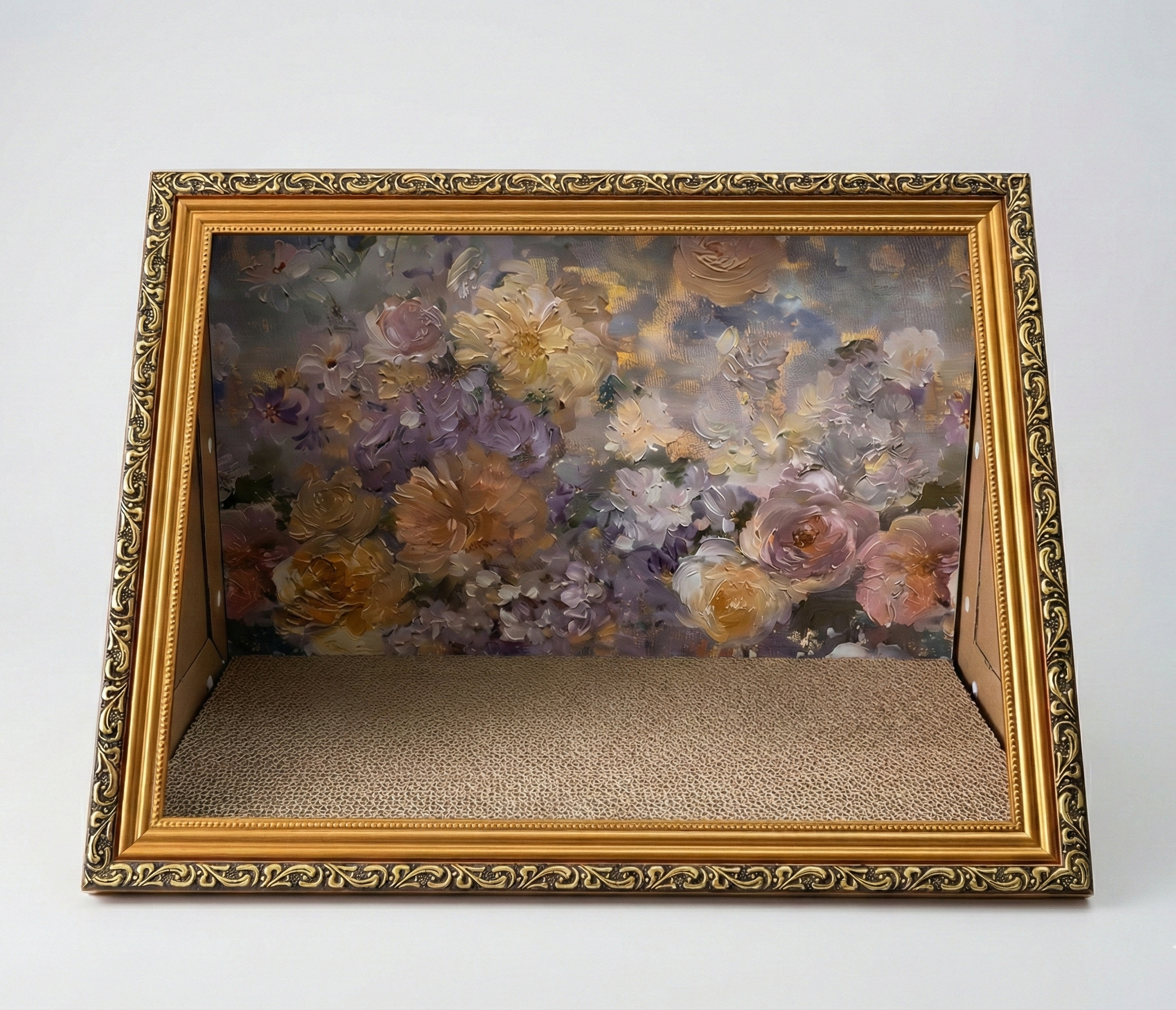 Épuré - Kratzbett mit Gemälde & Holzrahmen