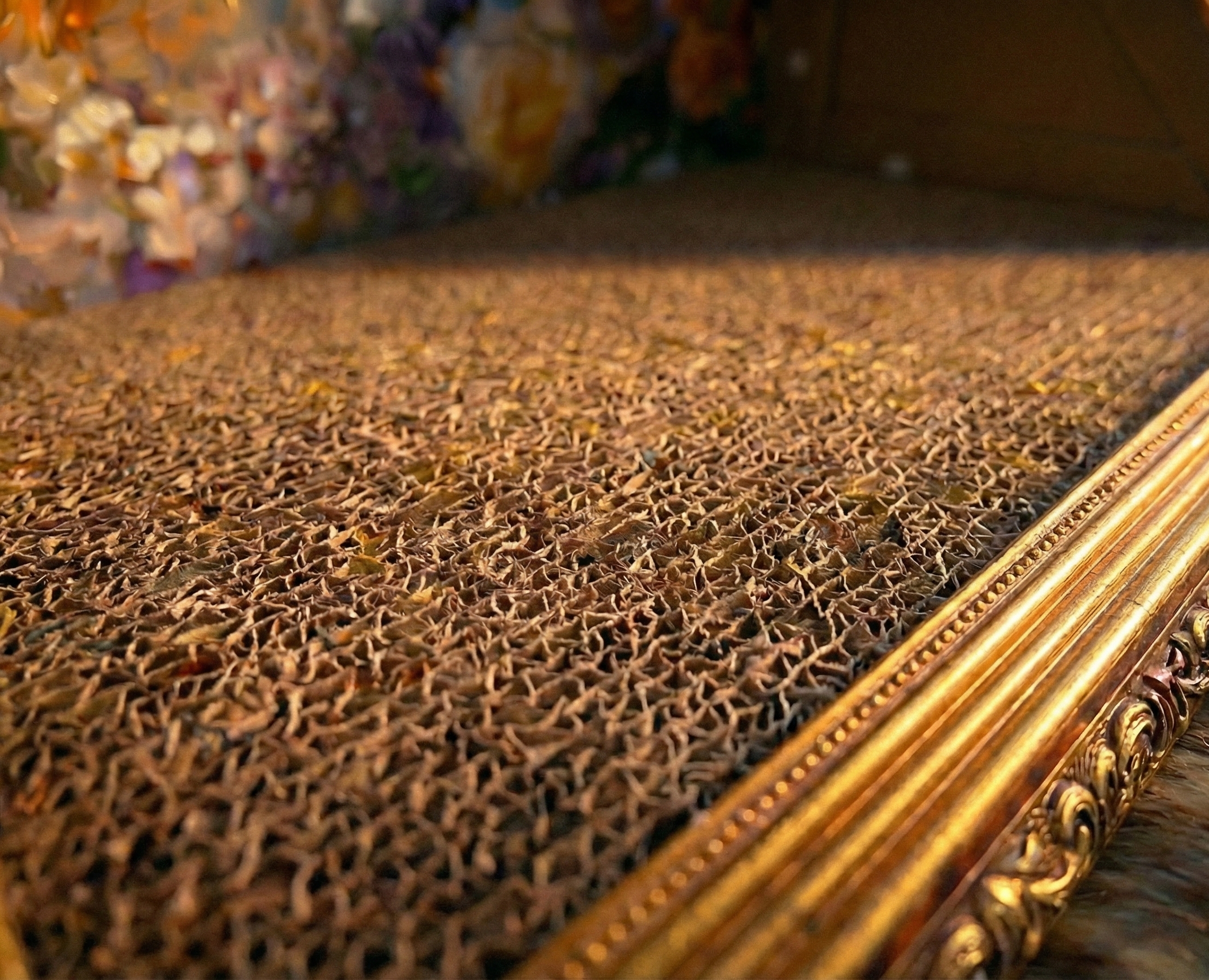 Épuré - Kratzbett mit Gemälde & Holzrahmen